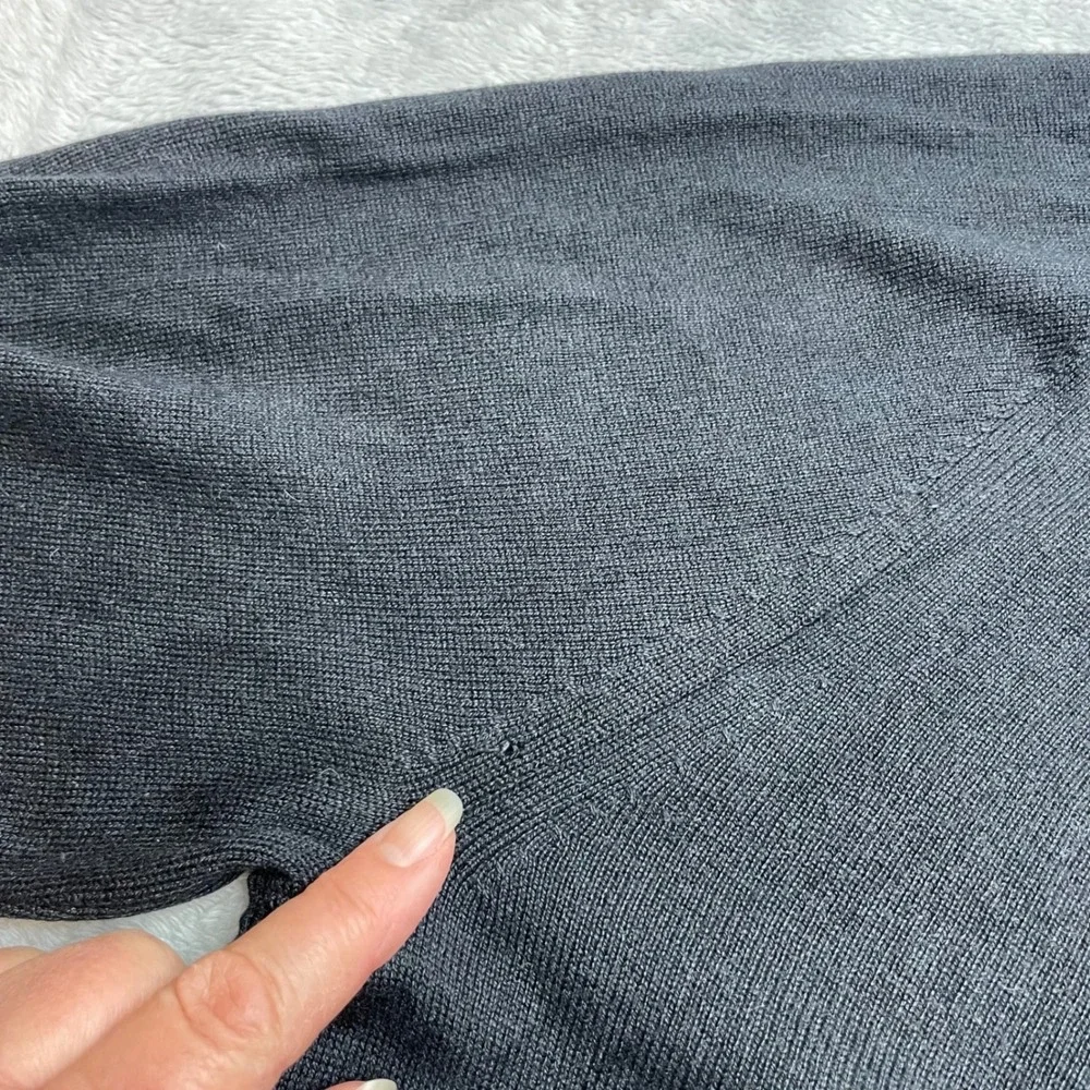 Banana Republic Mens Silk Cashmere Sweater Size L Black Crewneck Knit Old Money